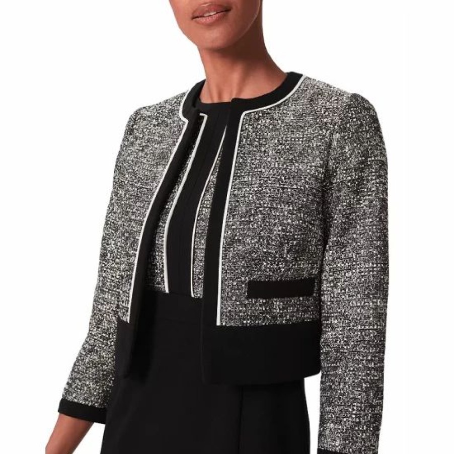 Jacket * | Best Sale Hobbs London Petite Brienna Jacket Black Ivory