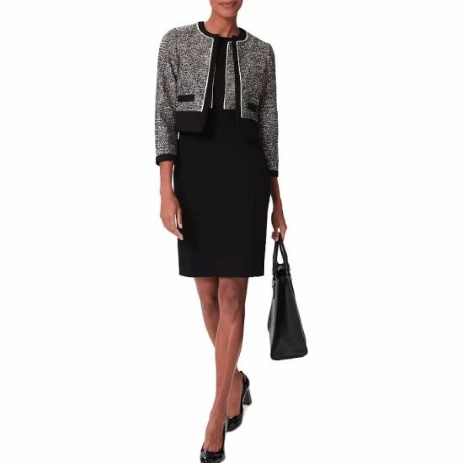 Jacket * | Best Sale Hobbs London Petite Brienna Jacket Black Ivory