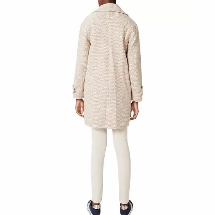 Coat * | Deals Hobbs London Carmen Single Breasted Coat Biscuit Ivory