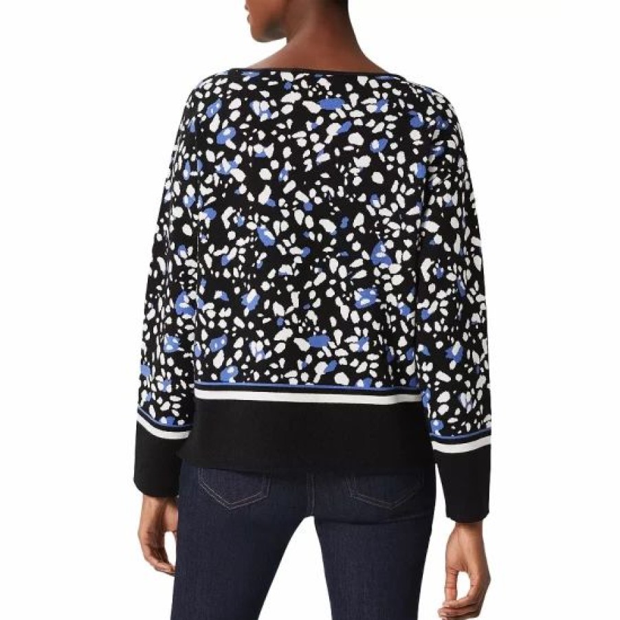 Sweater * | Cheap Hobbs London Delilah Printed Sweater Navy Multi