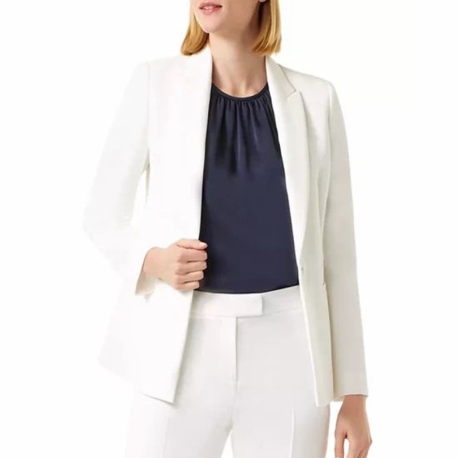 Blazers * | Hot Sale Hobbs London Gigi Button Blazer Ivory