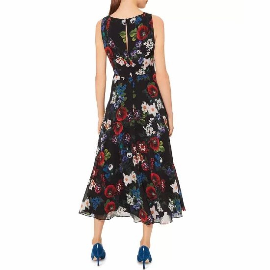 Dress * | Cheapest Hobbs London Carly Floral Print Dress Black Multi