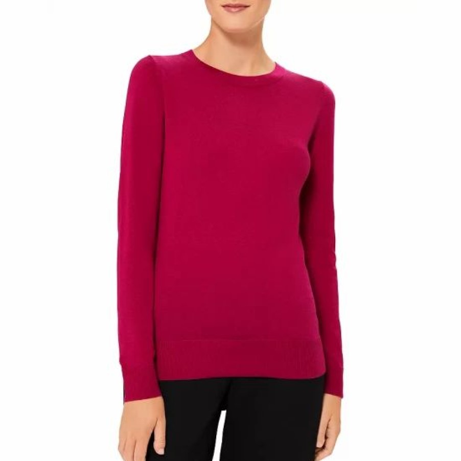 Sweater * | Cheap Hobbs London Penny Crewneck Sweater Hot Pink