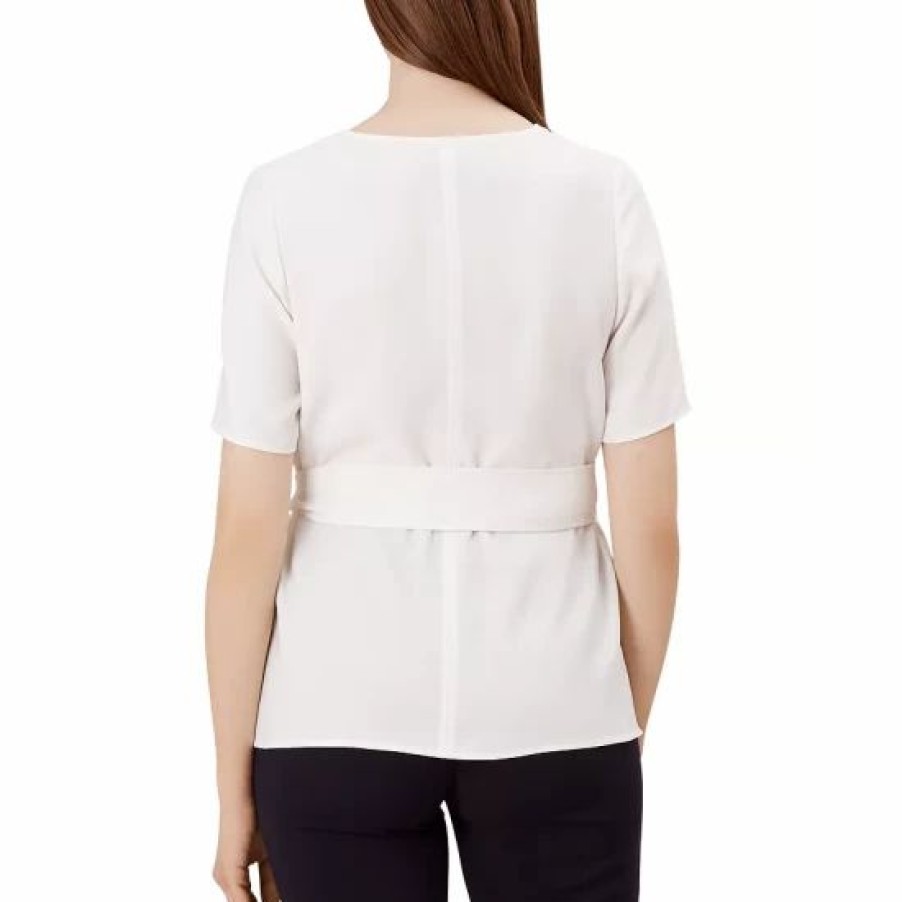 Top * | Flash Sale Hobbs London Lacey Belted Top Ivory