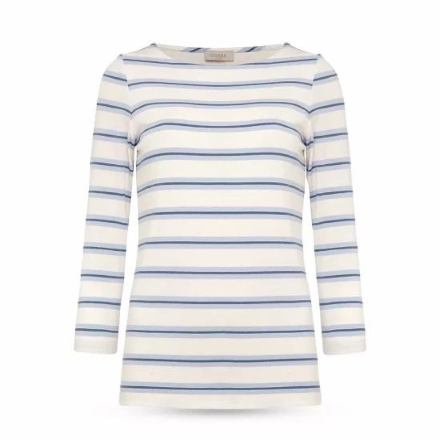 Top * | New Hobbs London Sonya Striped Top Blue Multi