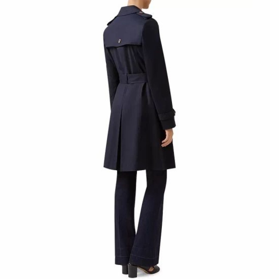 Coat * | Cheap Hobbs London Saskia Trench Coat Blue