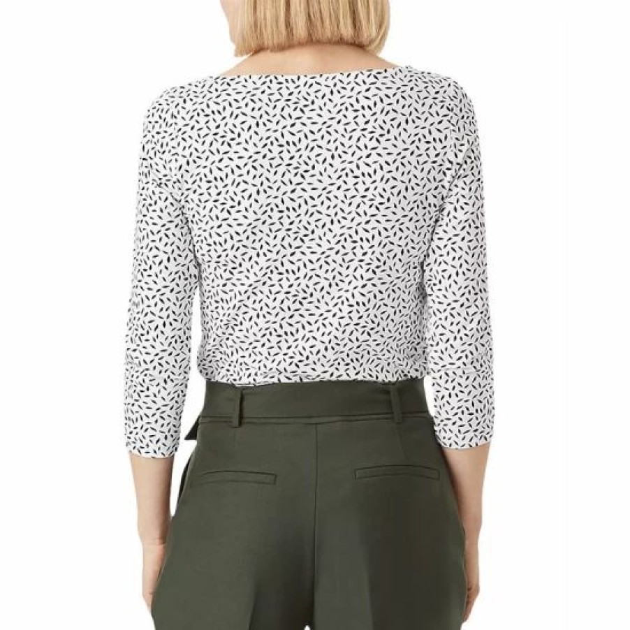 Top * | Best Sale Hobbs London Rebecca Ruched Top Ivory/Navy