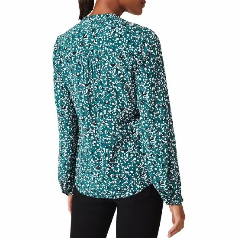 Top * | Hot Sale Hobbs London Posie Printed Blouse Green Multi