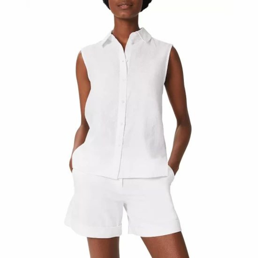 Top * | Best Reviews Of Hobbs London Salem Linen Top White