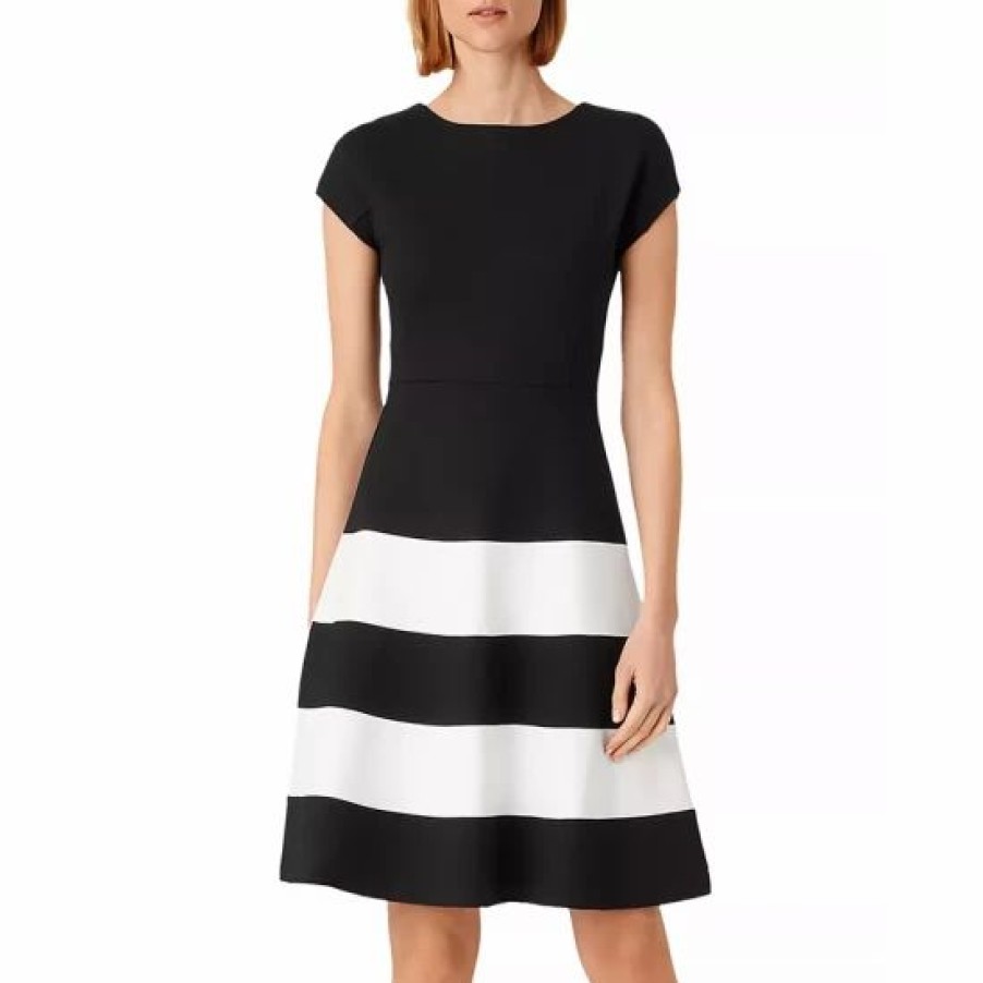 Dress * | Top 10 Hobbs London Lizzie Dress Black/Ivory