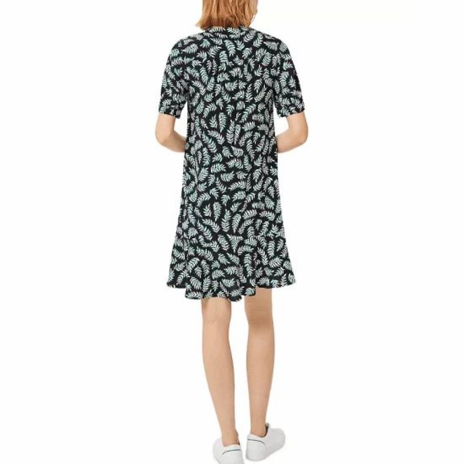 Dress * | Flash Sale Hobbs London Tabitha Palm Print Mini Dress Navy Green