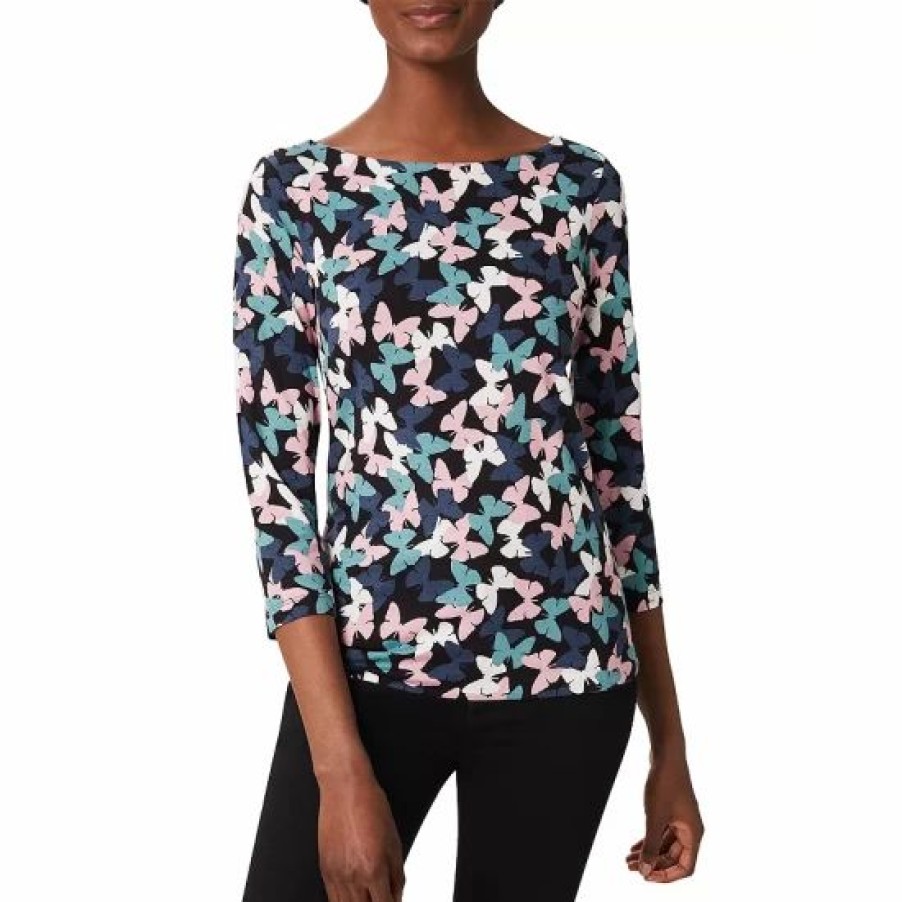 Top * | Discount Hobbs London Sonya Printed Top Pink Blue