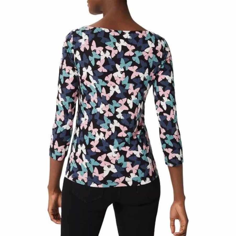 Top * | Discount Hobbs London Sonya Printed Top Pink Blue