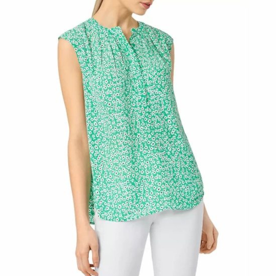 Top * | Best Reviews Of Hobbs London Lillie Floral Printed Top Green Multi