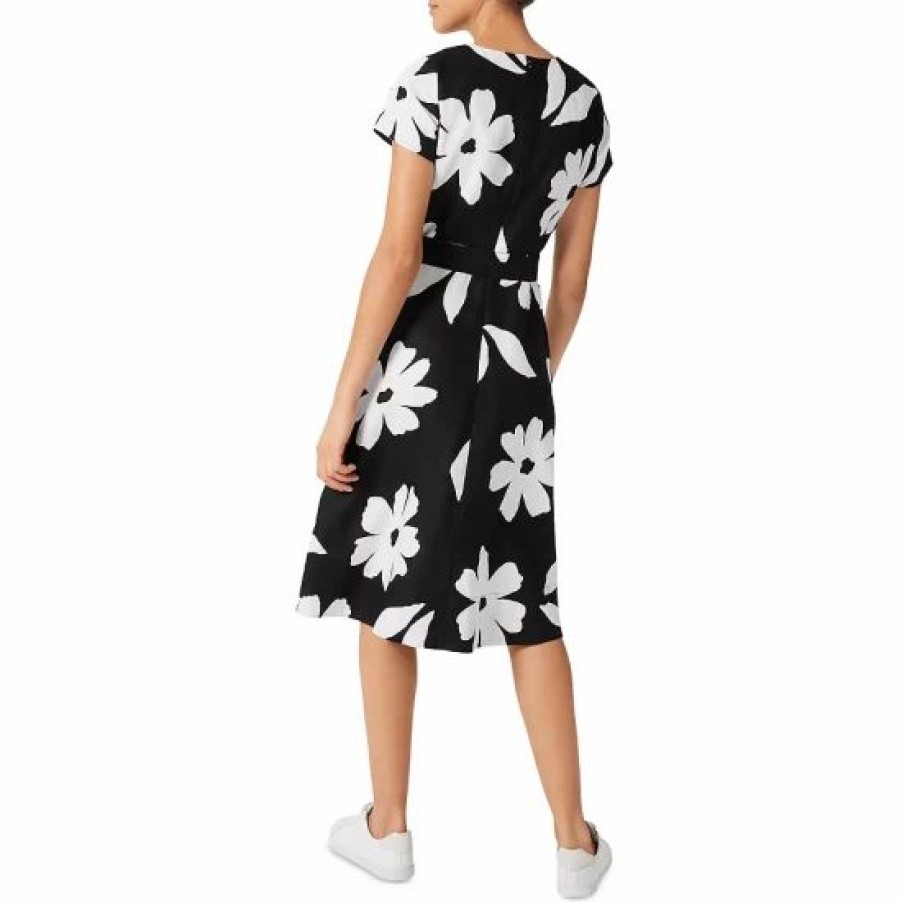 Dress * | Best Deal Hobbs London Regina Midi Dress Black Ivory