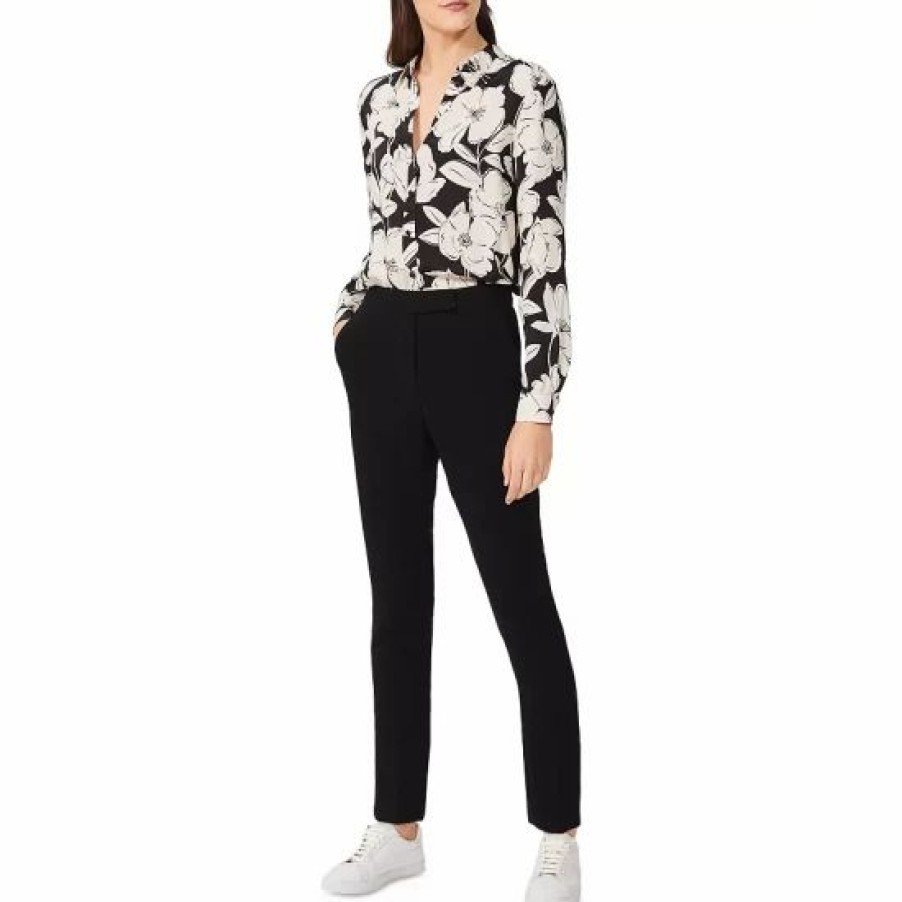 Top * | Promo Hobbs London Lorraine Printed Shirt Cream Black