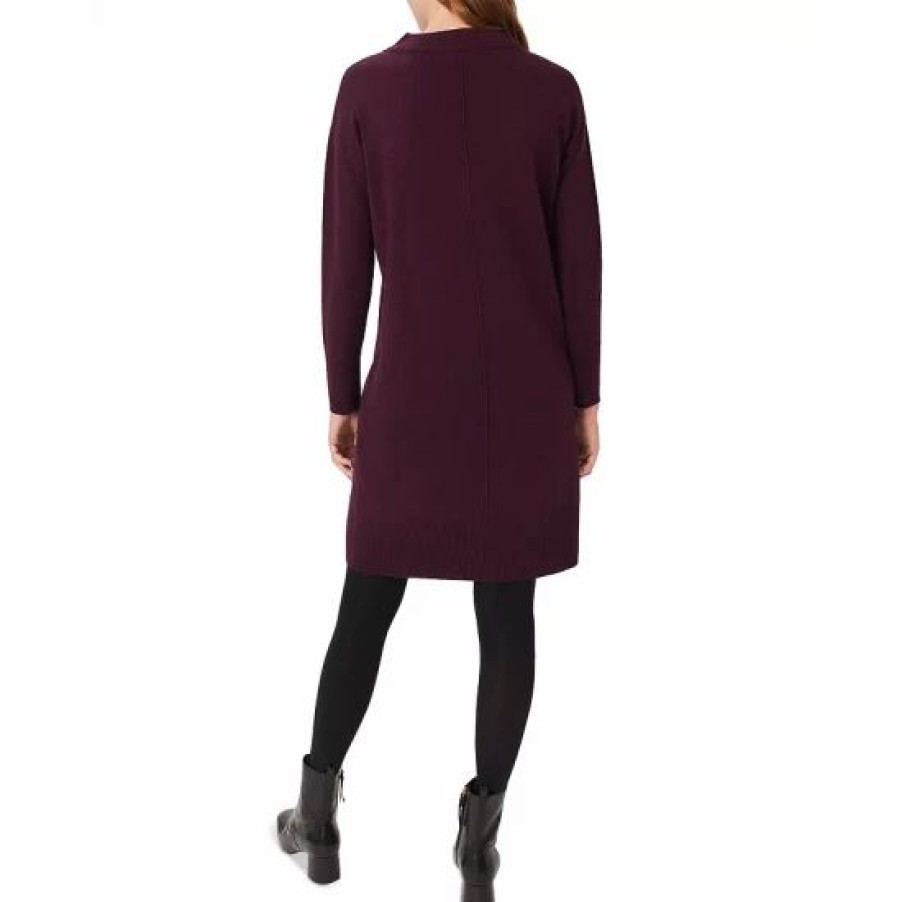 Dress * | Best Deal Hobbs London Talia Sweater Dress Dark Plum