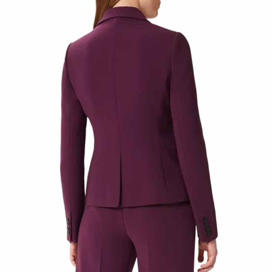 Blazers * | Budget Hobbs London Adelia Blazer Deep Plum