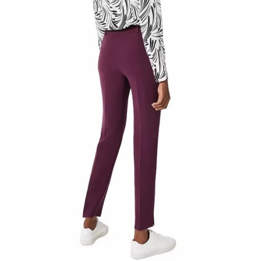 Pants * | Cheapest Hobbs London Adelia Tapered Pants Deep Plum