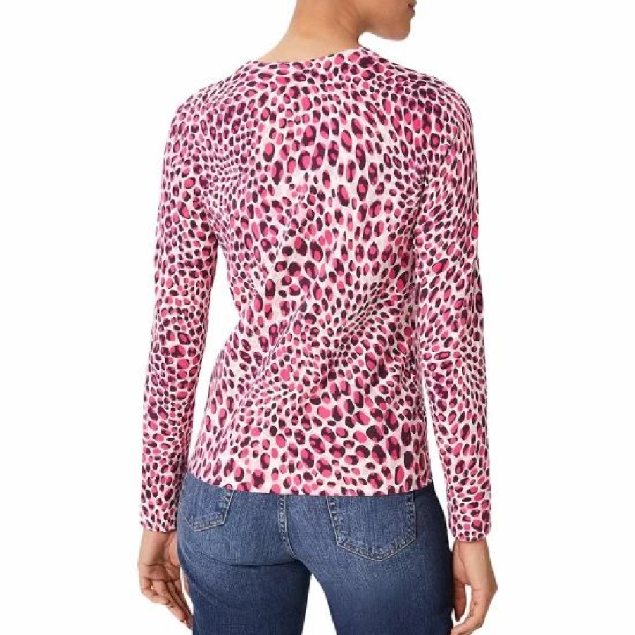 Sweater * | Brand New Hobbs London Pamela Printed Sweater Pink Multi