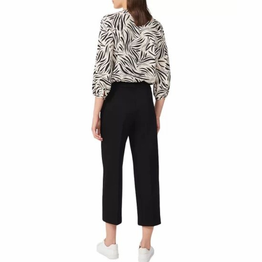 Pants * | Cheap Hobbs London Zadie Ponte Twill Cropped Pants Black