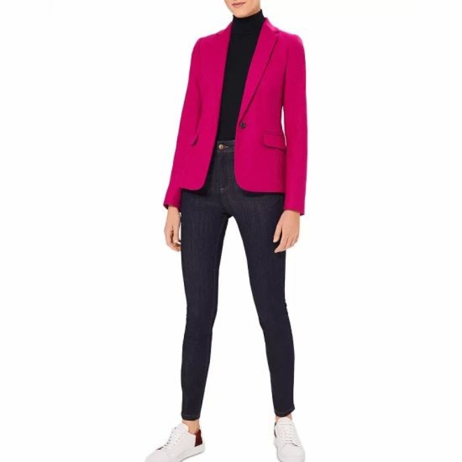 Jacket * | Promo Hobbs London Blake Wool Jacket Bright Pink