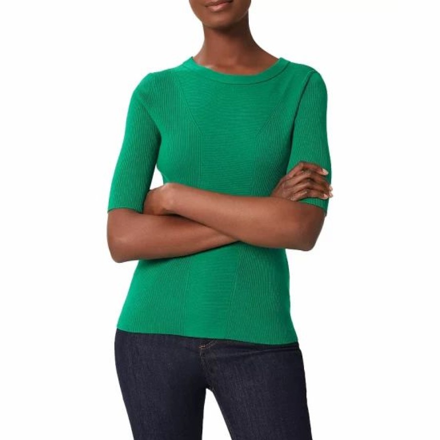 Sweater * | Best Reviews Of Hobbs London Paige Ribbed Sweater Emerald Green