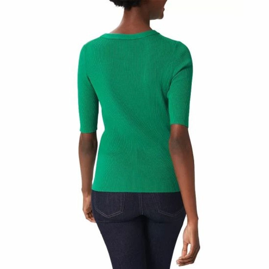 Sweater * | Best Reviews Of Hobbs London Paige Ribbed Sweater Emerald Green