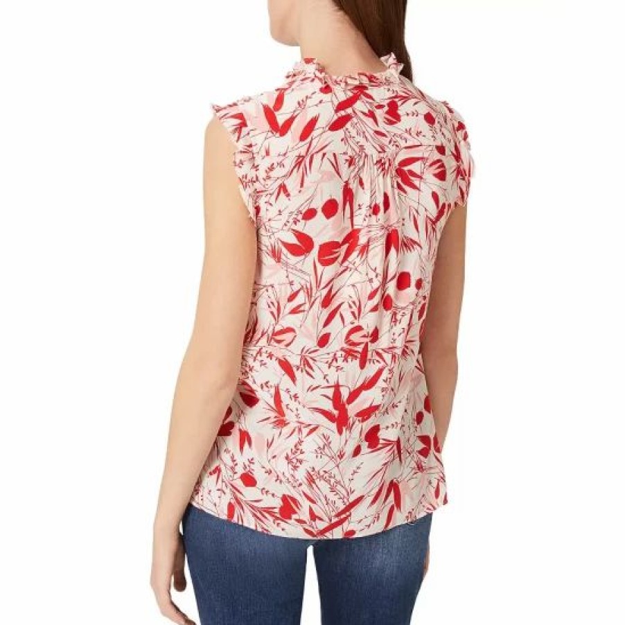 Top * | Best Pirce Hobbs London Luma Printed Top Ivory Red