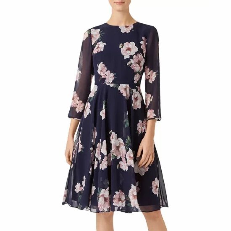 Dress * | Buy Hobbs London Norah Dress Midnight/Blush