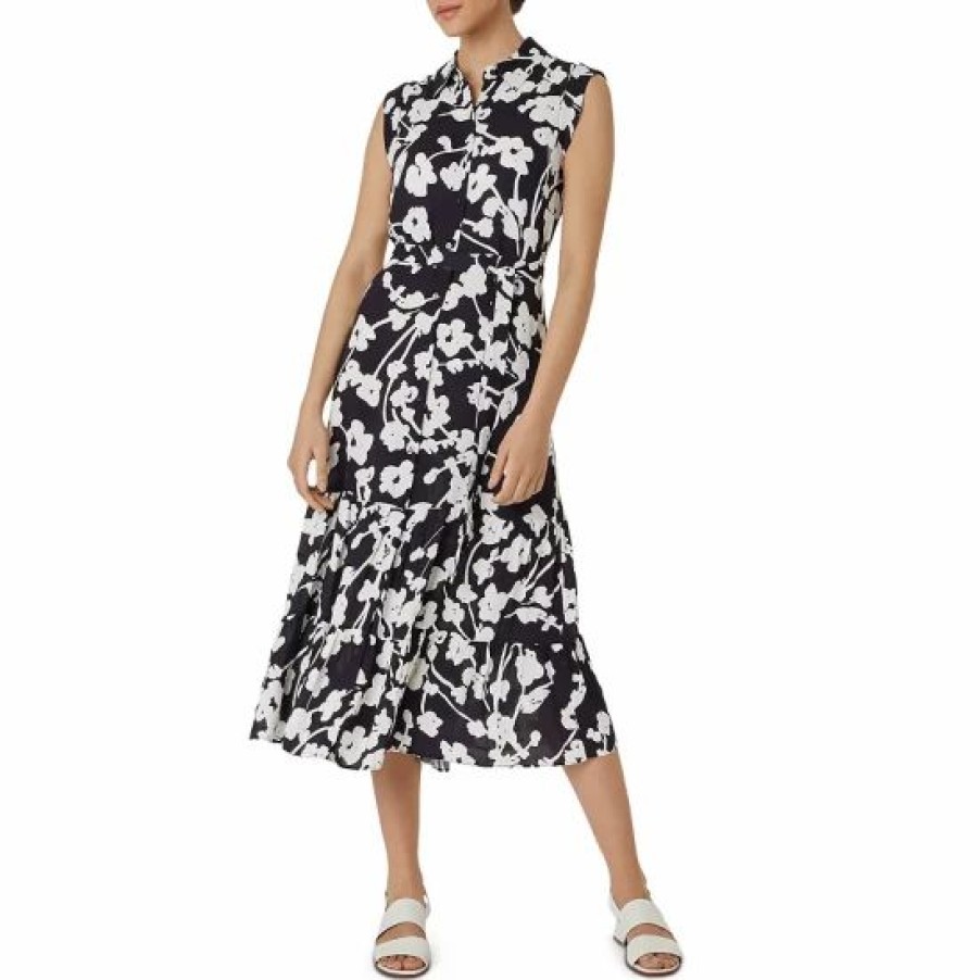 Dress * | Best Reviews Of Hobbs London Esme Dress Navy Multi