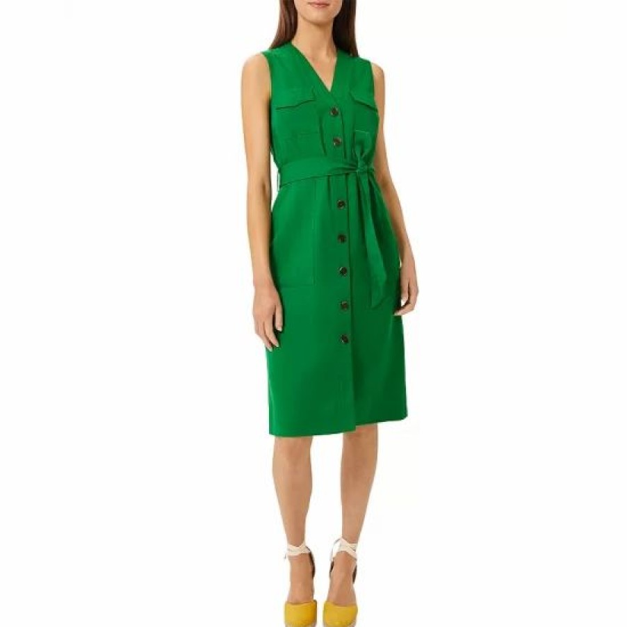 Dress * | Cheap Hobbs London Tillie Shirt Dress Jolly Green