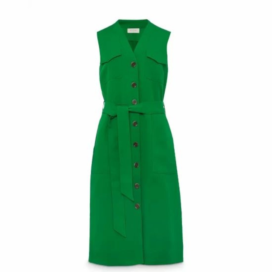 Dress * | Cheap Hobbs London Tillie Shirt Dress Jolly Green