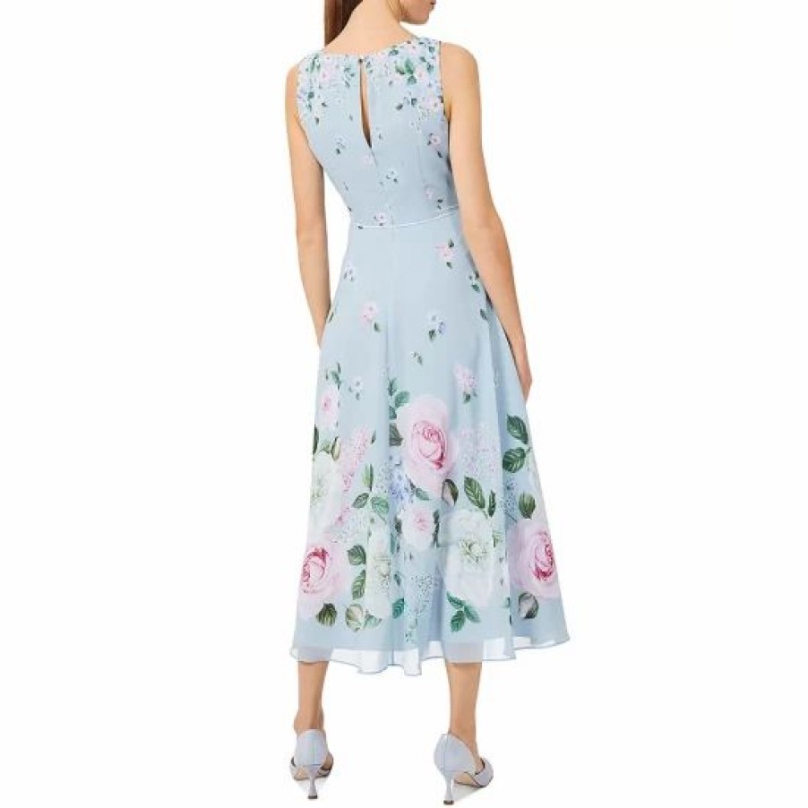 Dress * | Best Reviews Of Hobbs London Carly Floral Print Dress Blue Multi