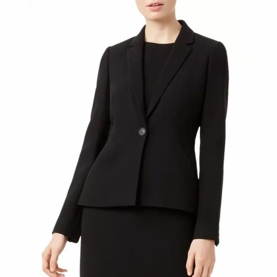 Blazers * | Hot Sale Hobbs London Alva One-Button Blazer Black