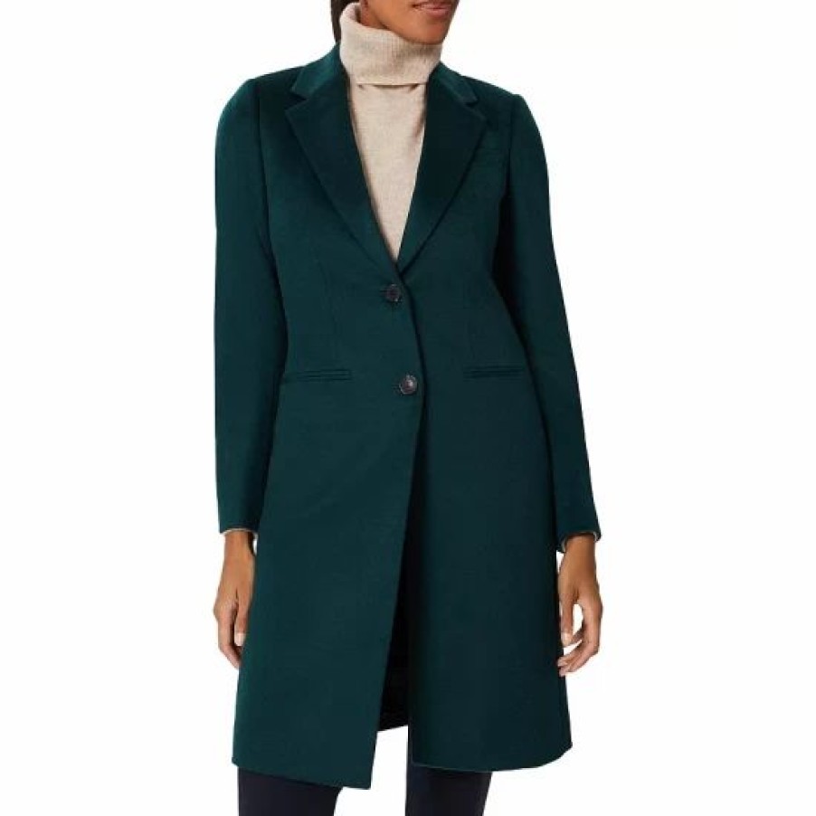 Coat * | Best Reviews Of Hobbs London Tilda Single Breasted Coat Dark Green