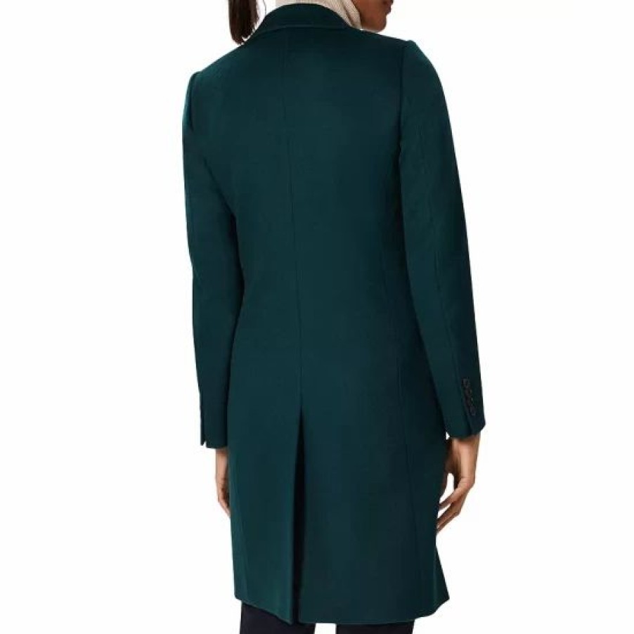 Coat * | Best Reviews Of Hobbs London Tilda Single Breasted Coat Dark Green