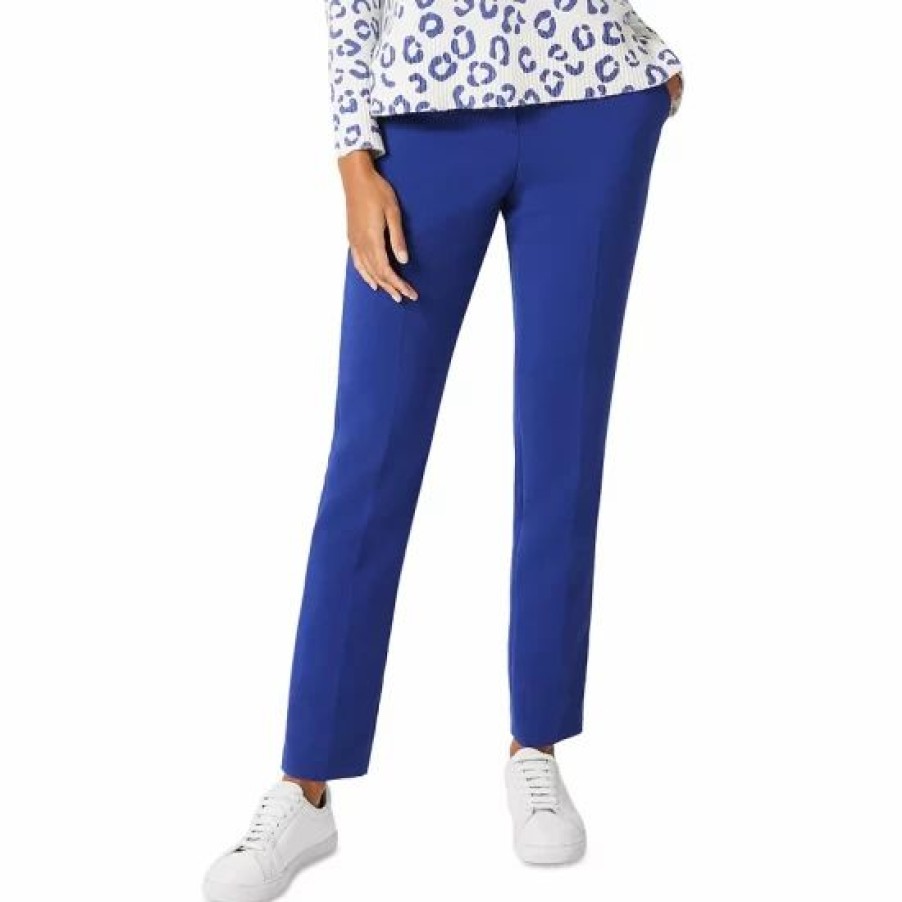 Pants * | Hot Sale Hobbs London Petites Suki Slim Leg Pants Cobalt Blue