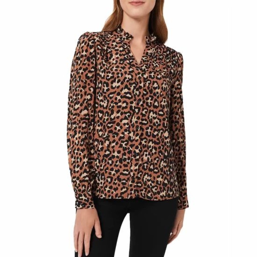 Top * | Cheapest Hobbs London Rosamund Blouse Vicuna Camel