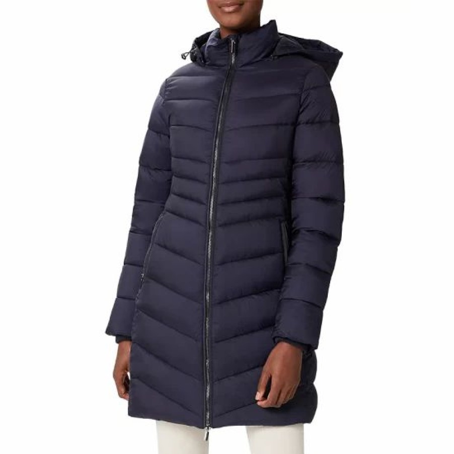 Coat * | Flash Sale Hobbs London Katarina Puffer Coat Navy