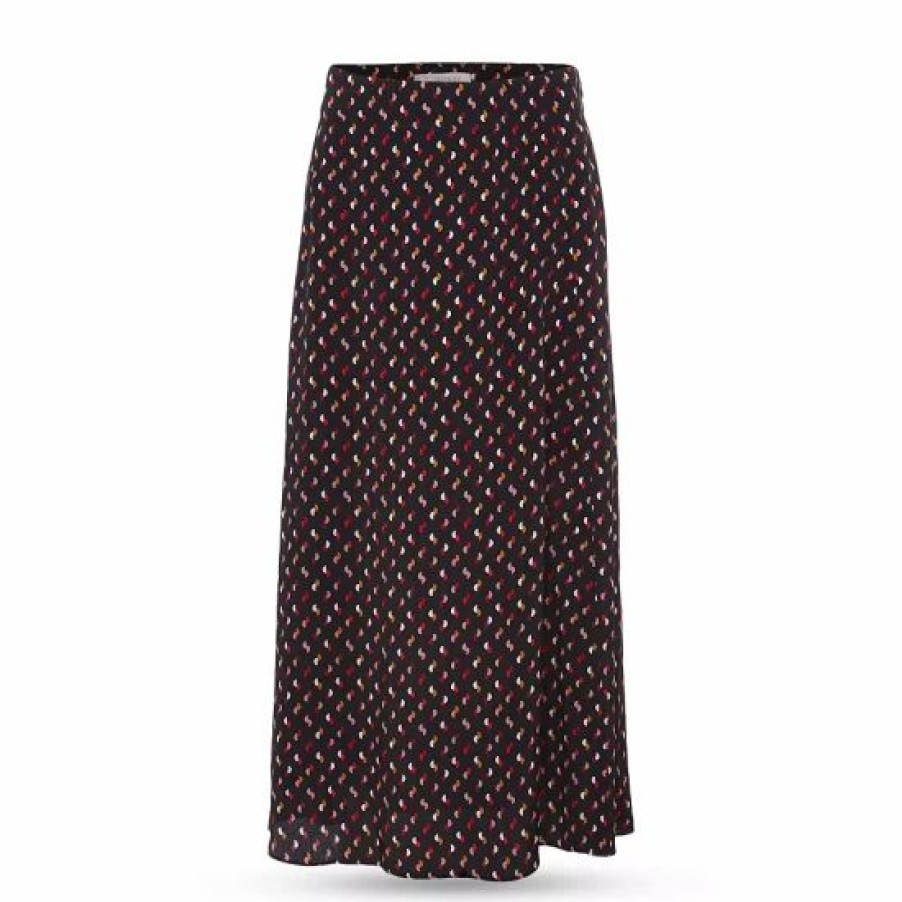 Skirt * | Budget Hobbs London Annette Skirt Black Multi