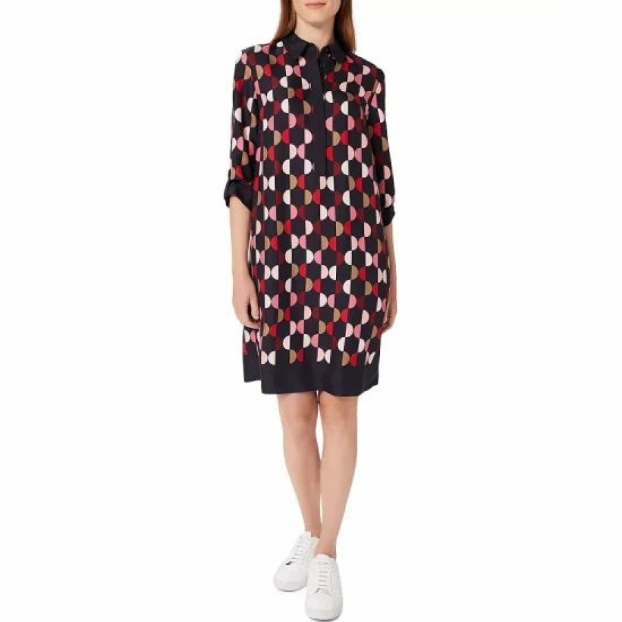 Dress * | Cheap Hobbs London Aubrey Printed Tunic Dress Navy Multi