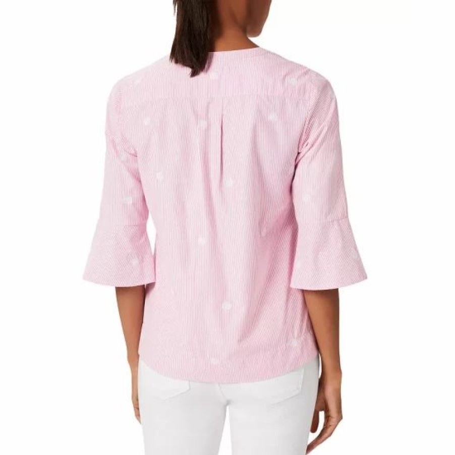 Top * | Budget Hobbs London Acacia Shell Print Top Pink White