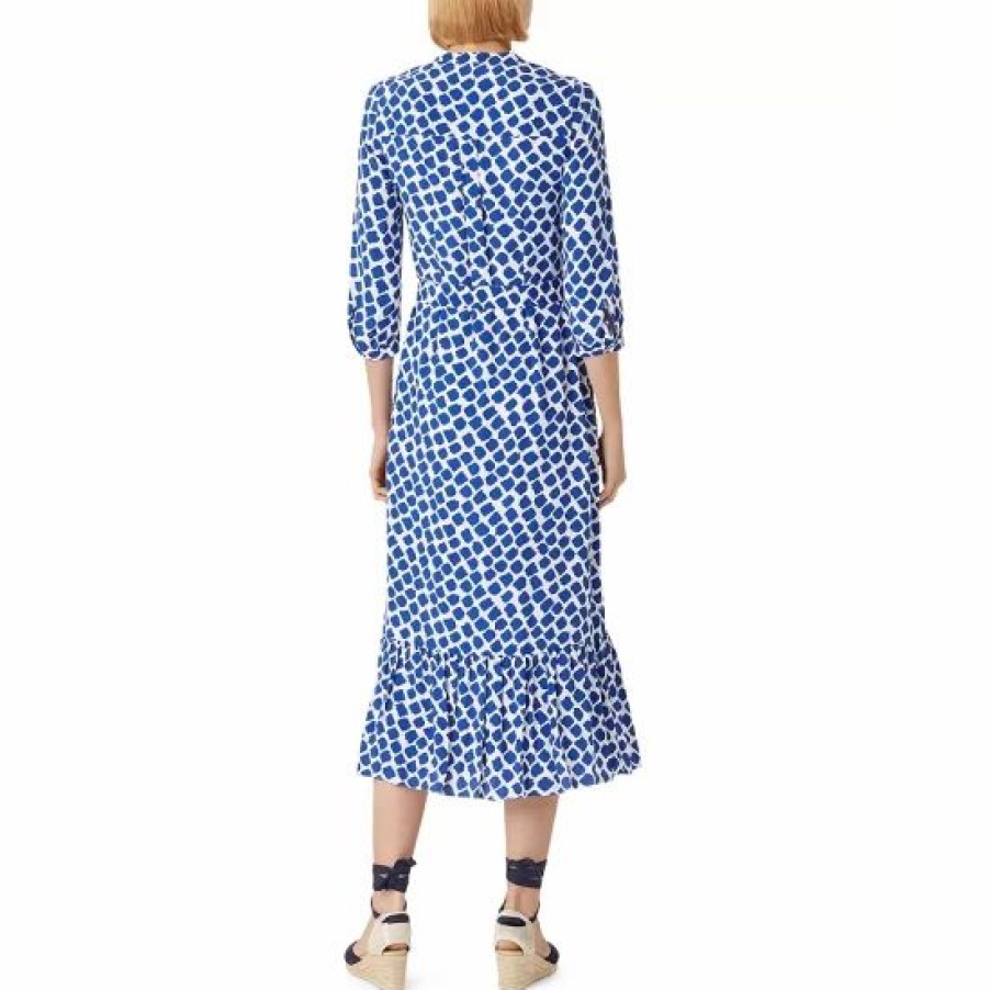 Dress * | Wholesale Hobbs London Magda Dress Cobalt/White