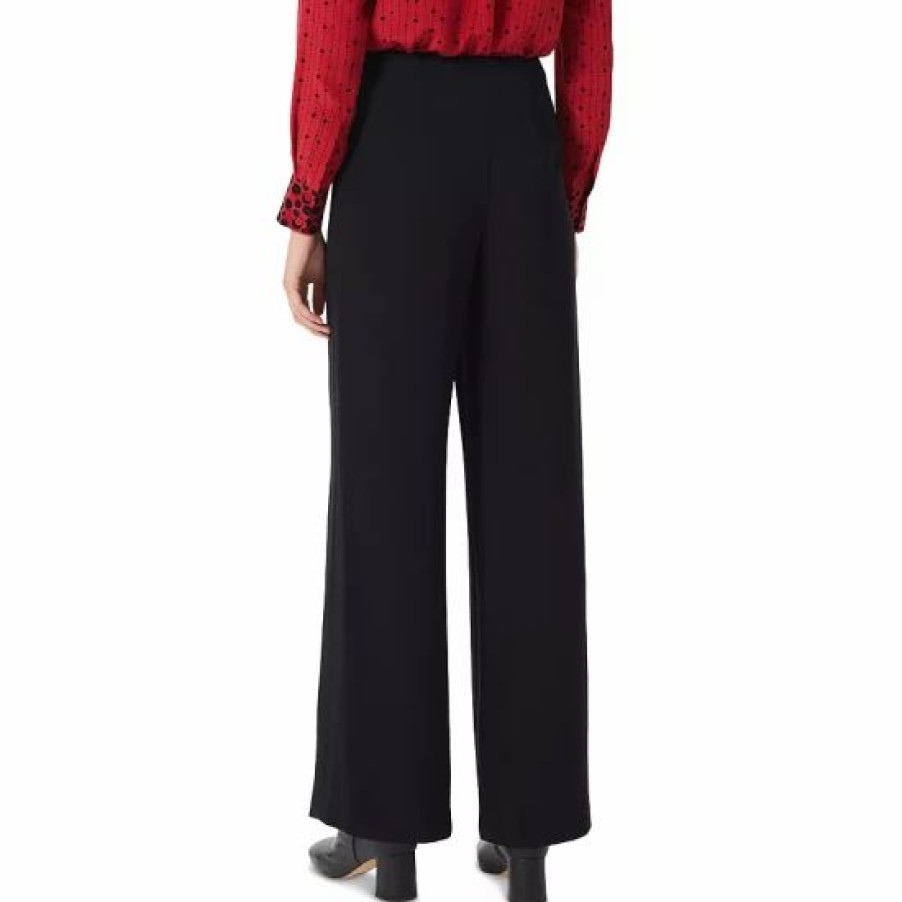 Pants * | Brand New Hobbs London Jaya Wide Leg Trousers Navy Blue