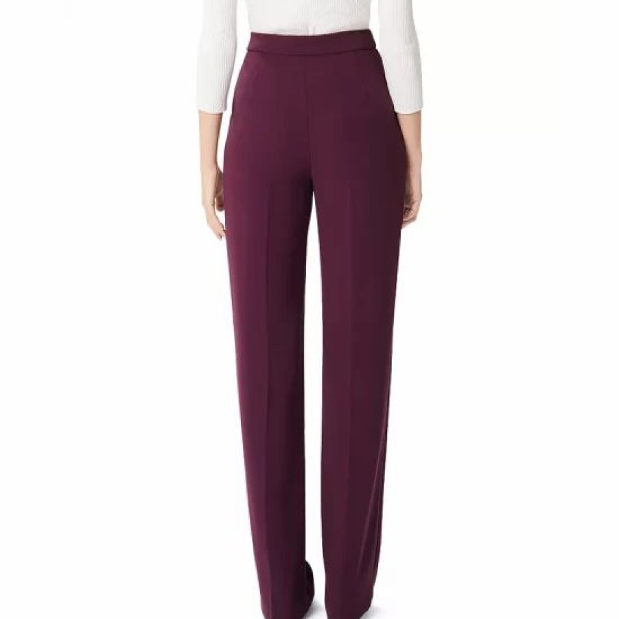 Pants * | Wholesale Hobbs London Adelia Straight Leg Pants Deep Plum