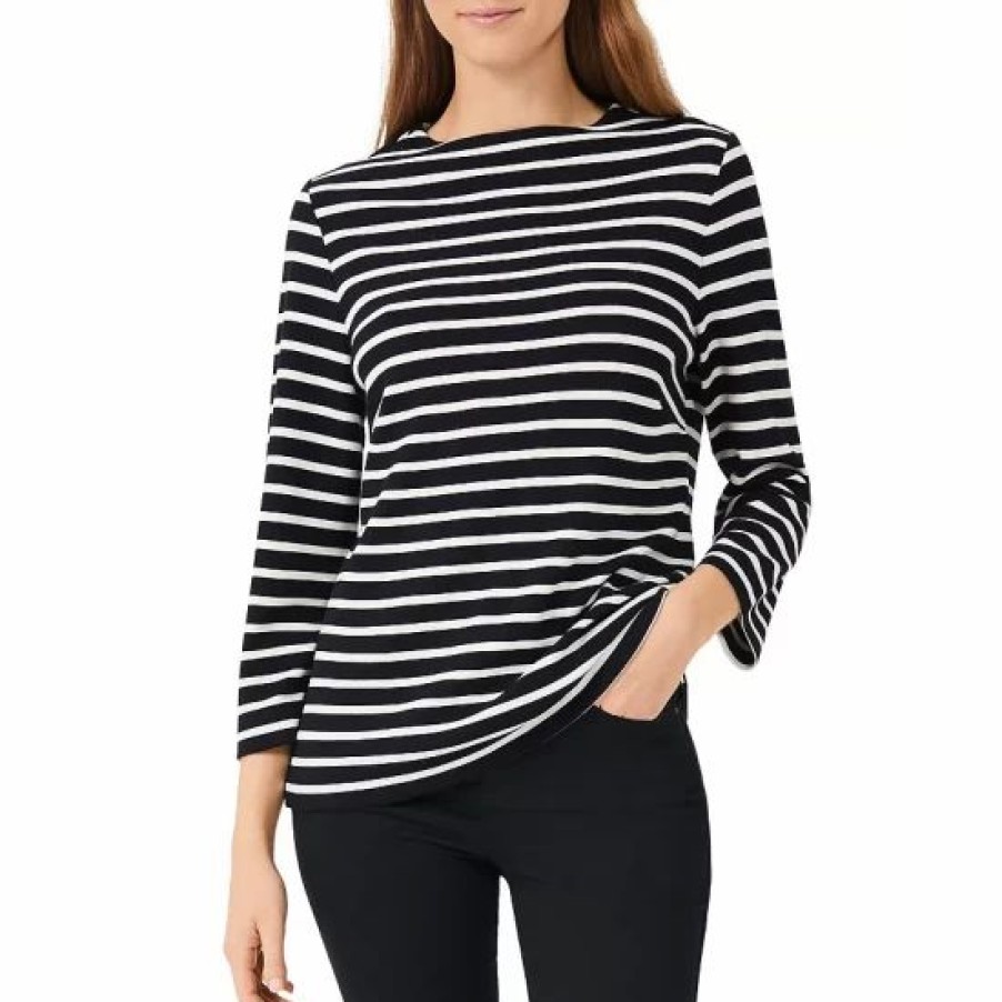 Top * | Top 10 Hobbs London Alma Top Navy Ivory