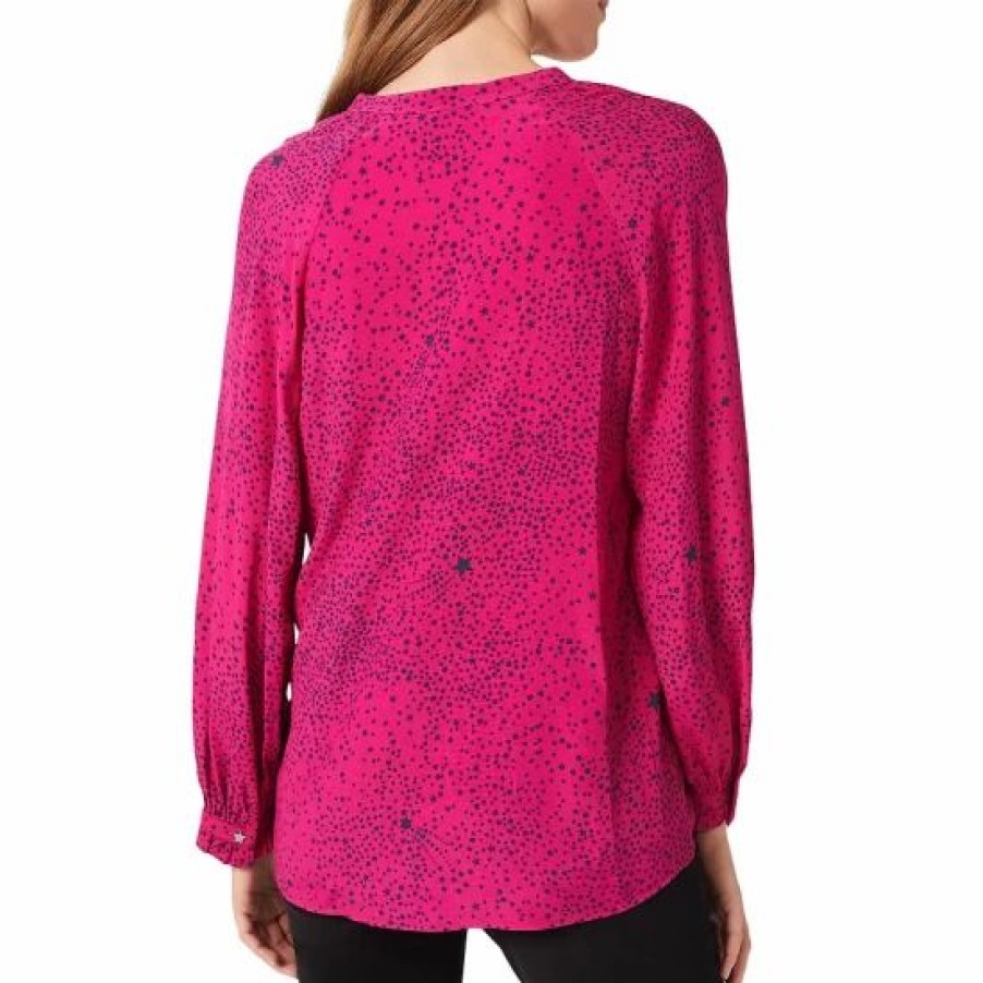 Top * | Budget Hobbs London Hana Printed Blouse Pink Black