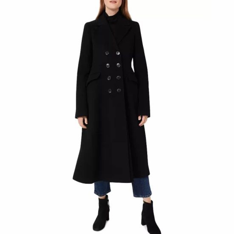 Coat * | Best Reviews Of Hobbs London Blakley Double Breasted Coat Black