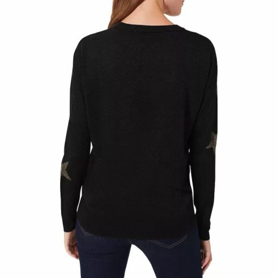 Sweater * | Discount Hobbs London Deborah Star Sweater Black Gold